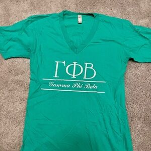 Green Gamma Phi Beta V Neck